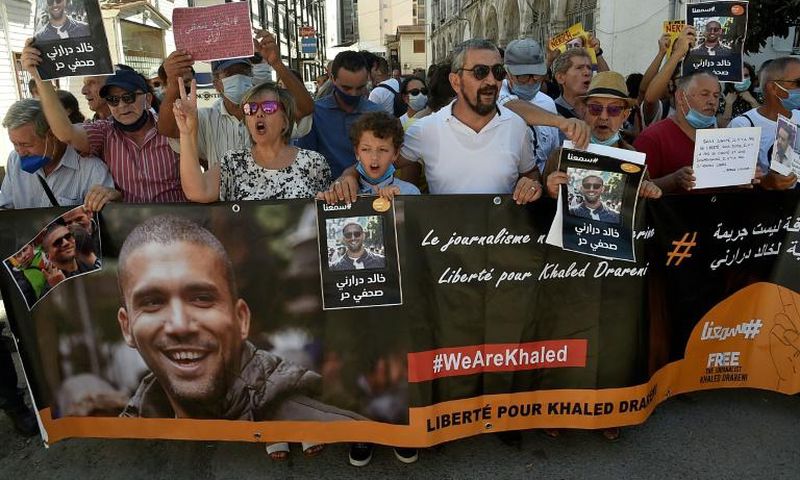 Supporters of Algerian journalist Khaled Drareni, who was sentenced to two years in prison, had been hoping for a lenient judgement, if not acquittal