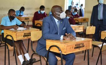 Education CS George Magoha during a tour of Kisumu and Vihiga counties