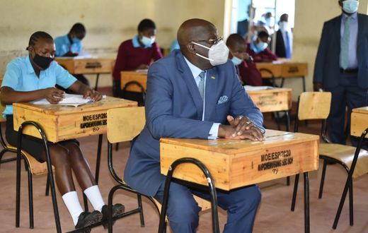 Education CS George Magoha during a tour of Kisumu and Vihiga counties