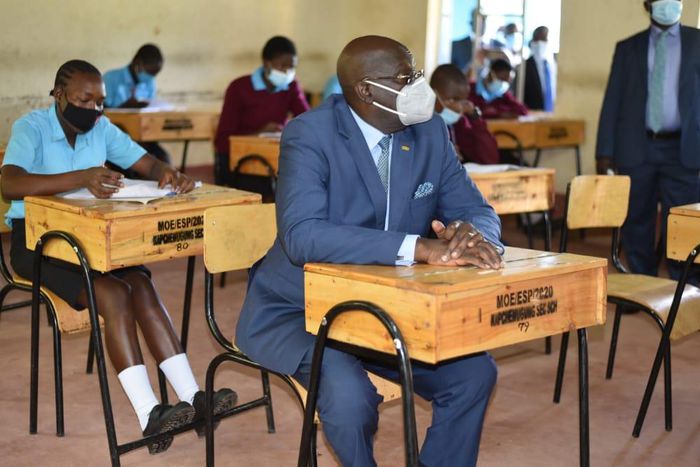 Education CS George Magoha during a tour of Kisumu and Vihiga counties