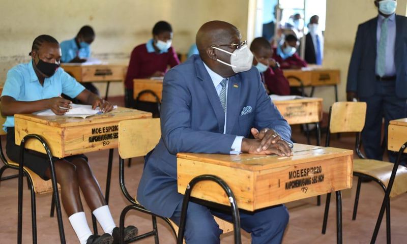 Education CS George Magoha during a tour of Kisumu and Vihiga counties