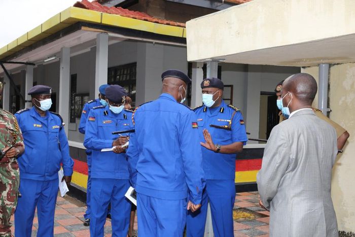 Inspector General Hillary Mutyambai with senior officers