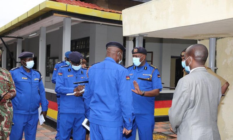 Inspector General Hillary Mutyambai with senior officers