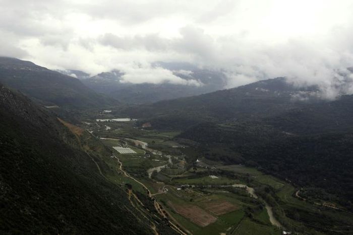 Lebanon's Awwali river which crosses through the Bisri valley south of Beirut is pictured in April 2019