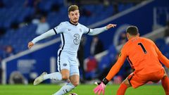 Chelsea striker Timo Werner made his debut in the win at Brighton