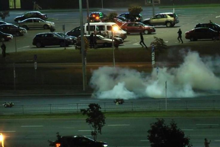 Police in Belarus say they had detained hundreds and opened fire on protesters in a third night of violence over a disputed presidential election