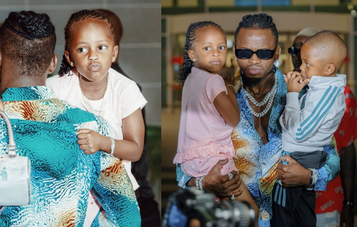 Diamond with his Kids Tiffah and Nillan
