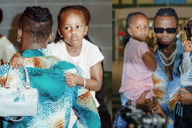 Diamond with his Kids Tiffah and Nillan