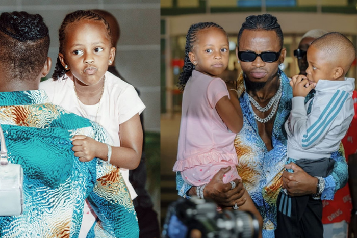 Diamond with his Kids Tiffah and Nillan