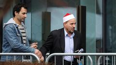 At a sentencing hearing, Gamal Fouda (R), imam of the Al Noor mosque, told New Zealand mosque shooter Brenton Tarrant that his 'hatred is unnecessary'