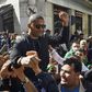 Journalist Khaled Drareni is seen at a demonstration in Algiers the day before his arrest in March