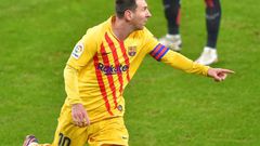 Lionel Messi scored twice in Barcelona's victory over Athletic Bilbao on Wednesday.