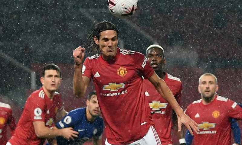 Manchester United striker Edinson Cavani made his debut against Chelsea
