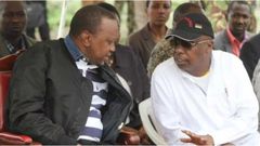File image of Gideon Moi with President Uhuru Kenyatta