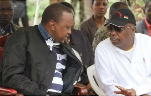 File image of Gideon Moi with President Uhuru Kenyatta