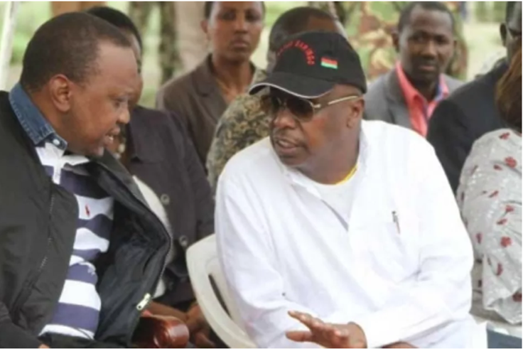 File image of Gideon Moi with President Uhuru Kenyatta