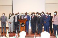 Council of Governors led by Chair Wycliffe Oparanya during a past press briefing