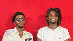 Singer Ayrosh and Pulse Presenter Shem Muikia at Pulse Live Kenya Studios