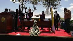 Amos Nyaribo sworn in as Nyamira Governor