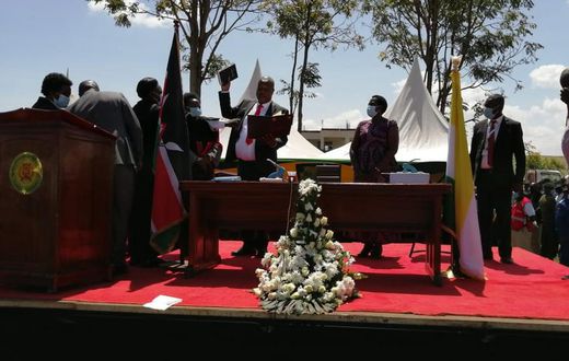 Amos Nyaribo sworn in as Nyamira Governor