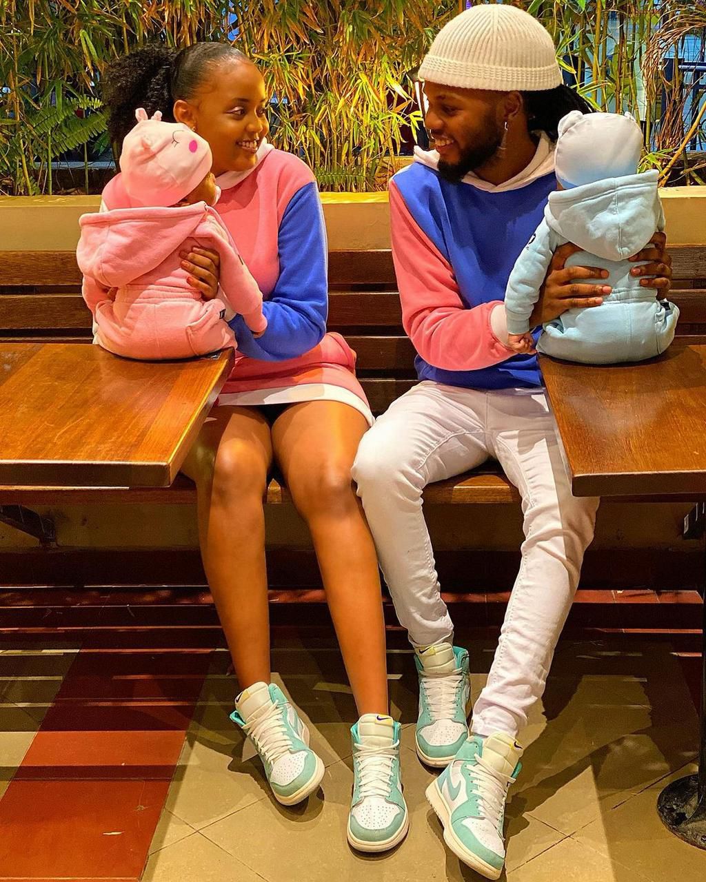 Celebrity barber George Dufanda & wife Sarah reveal their Twins' faces for the first time