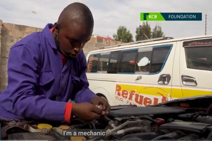 Mr. Kelvin Mbuthia at work.