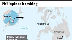 Map locating Jolo island in the southern Philippines where a deadly twin bombing took place on Monday.