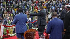 President Uhuru Kenyatta at Bomas of Kenya during the BBI launch