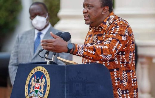 President Uhuru Kenyatta and Mwalimu Churchill