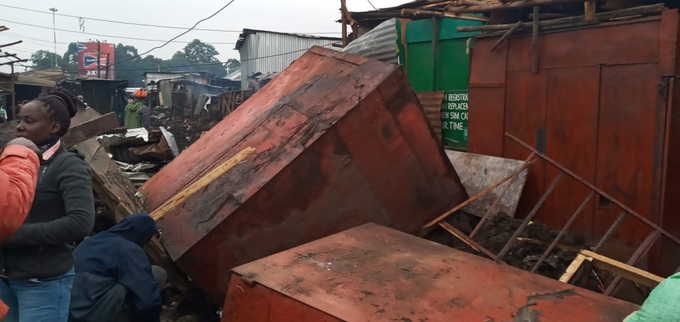 Demolitions at Gikomba market in Nairobi