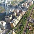 Dozens of cars and several trucks crashed onto railway tracks when the Morandi motorway bridge collapsed in August 2018 killing 43 people