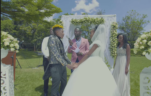 Eric Omondi and Carol at their wedding