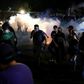 Police in the Wisconsin city of Kenosha used tear gas on August 25, 2020 in a bid to break up a demonstration sparked by the police shooting of Jacob Blake, a black man, as his three children watched
