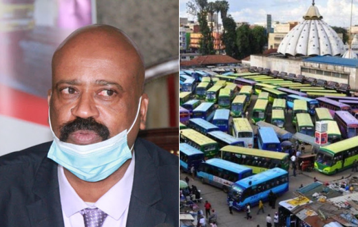 NMS boss Mohamed Badi and a file image of Bus Station area near Muthurwa market