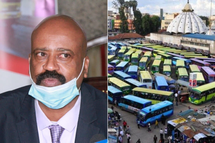 NMS boss Mohamed Badi and a file image of Bus Station area near Muthurwa market