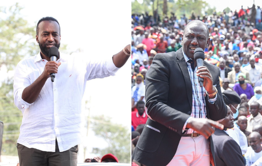 Mombasa Governor Hassan Joho with Deputy President William Ruto