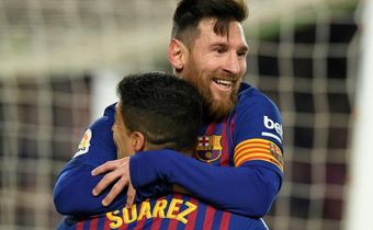 Team-mates: Lionel Messi made clear he did not want Barcelona to let Luis Suarez go