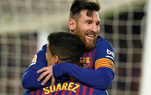 Team-mates: Lionel Messi made clear he did not want Barcelona to let Luis Suarez go