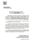 Notice from Interior CS Fred Matiang'i declaring Friday July 31, 2020 a public holiday to mark Idd-ul-Azha