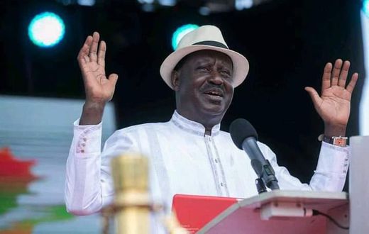 Former Prime Minister Raila Odinga during a past public event