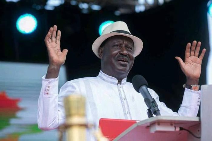 Former Prime Minister Raila Odinga during a past public event