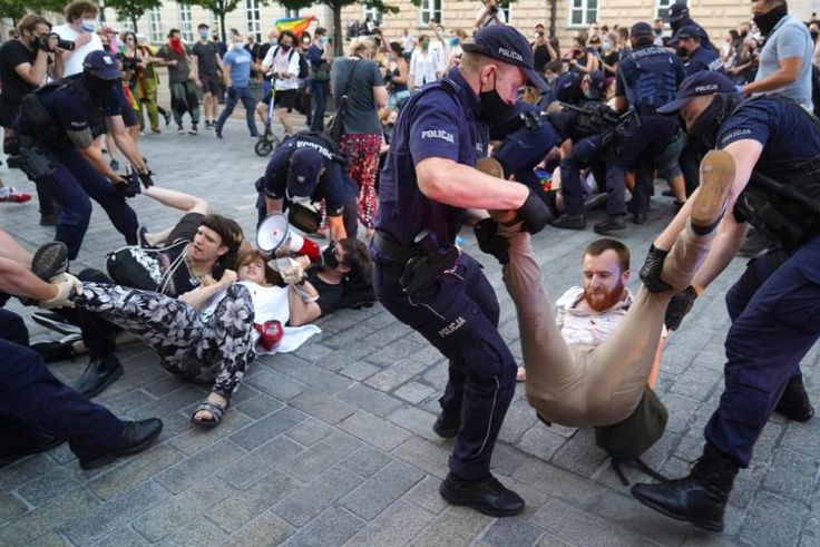 Warsaw police said  48 people were arrested during the protest