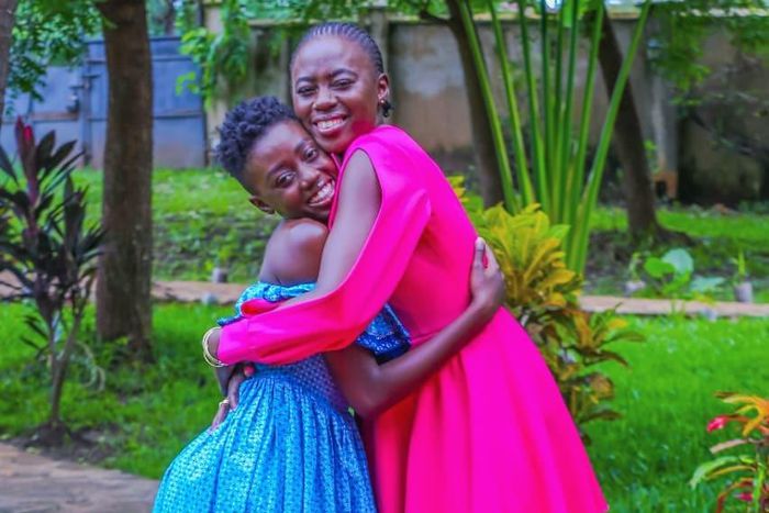 Akothee with daughter Rue Baby