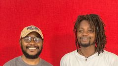 Singer Ayrosh and Pulse Kenya Head of Content David Jerome at Pulse Live Kenya Studios