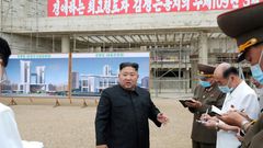 North Korean leader Kim Jong Un inspects the Pyongyang General Hospital project