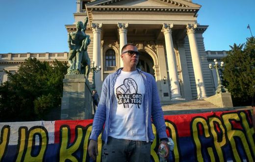 Petar Djuric has become a symbol of anger at the Serbian government's virus response after his father succumbed to the disease