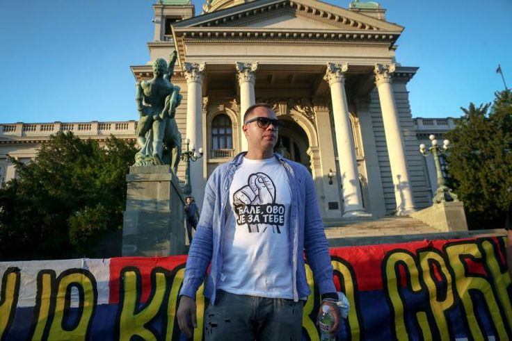 Petar Djuric has become a symbol of anger at the Serbian government's virus response after his father succumbed to the disease