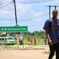 The entrance to Mocimboa da Praia, a northern Mozambique town that has been occupied by Islamist militants