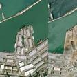 These satellite images by Airbus DS shows a view of the port of Beirut on January 25 and on August 5, a day after the blast sowed devastation across the city