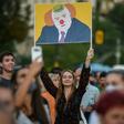 Borisov as a clown at a Sofia protest.